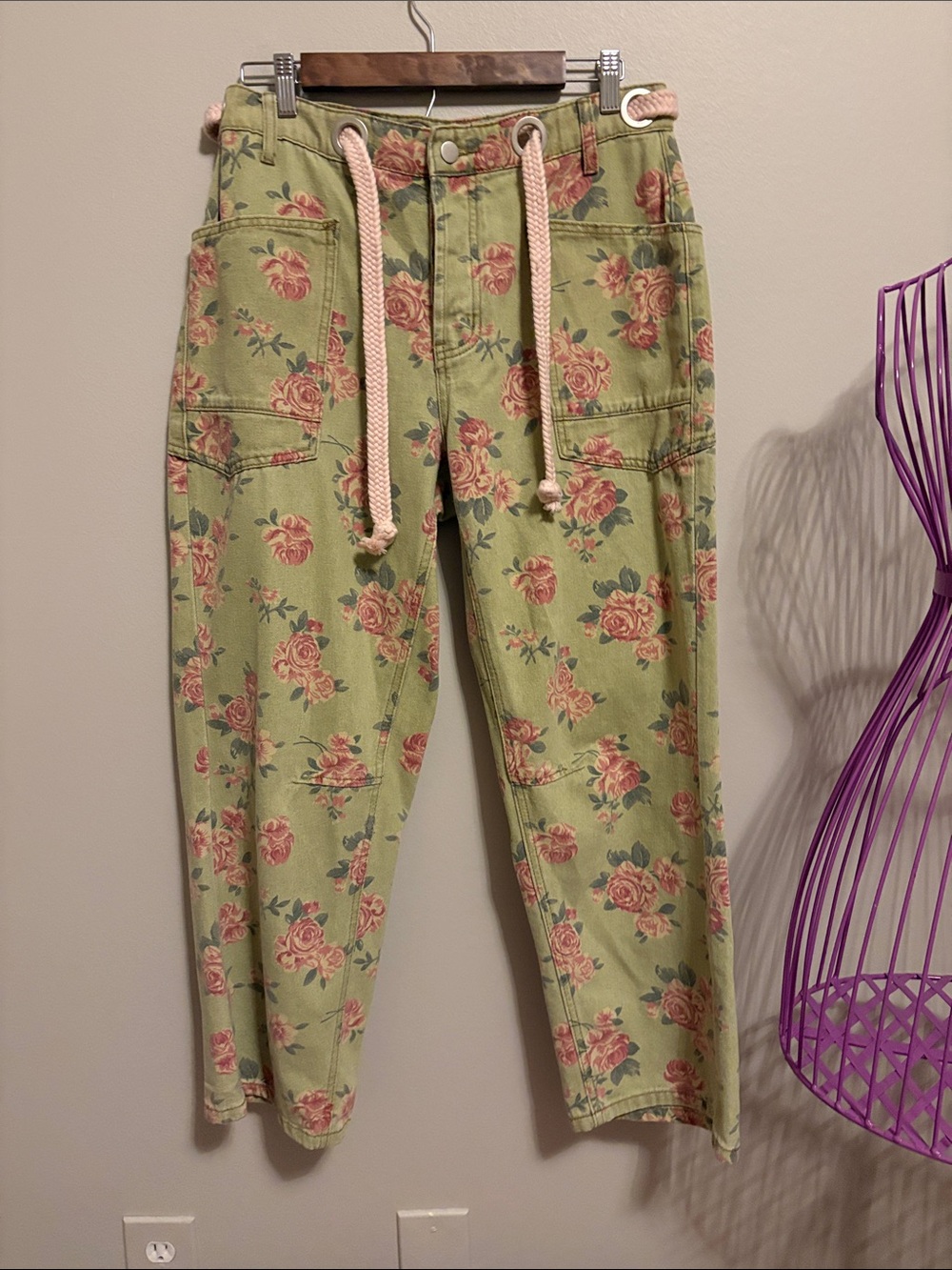 BiBi Floral Barrel Jeans